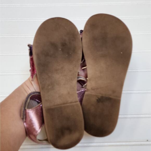 Mini Boden Girls Metallic Star Sandals Size 1 Metallic Pink - Picture 11 of 11